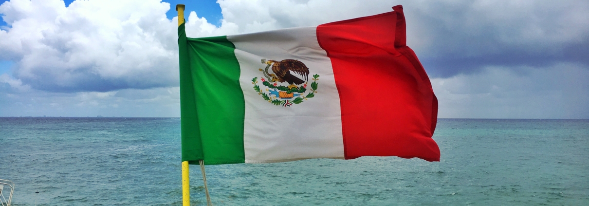 Mexican Flag in Quintana Roo