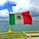 Mexikanische Flagge in Quintana Roo